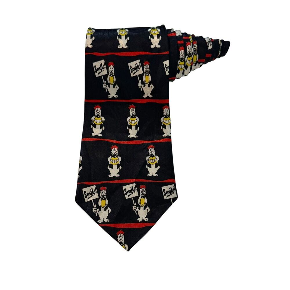 Bunbury Warner Brothers Droopy Dog Smile Cartoon Vintage Novelty Necktie